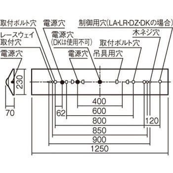 リニューアル用 天井直付型 40形 一体型LEDベースライト Dスタイル 富士型 Panasonic(パナソニック)