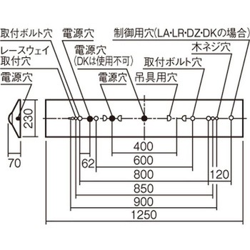 リニューアル用 天井直付型 40形 一体型LEDベースライト Dスタイル 富士型 Panasonic(パナソニック)