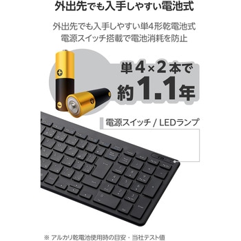 無線超薄型コンパクトキーボード エレコム