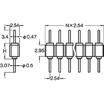 ピンヘッダー(ピン) PRS-410413-00 廣杉計器