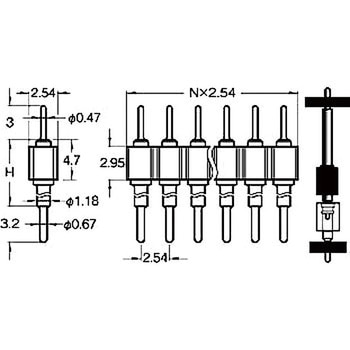 ピンヘッダー(ピン) PRS-410623-00 - 廣杉計器