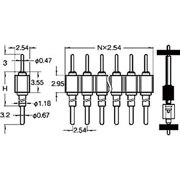 ピンヘッダー(ピン) PRS-410843-00 廣杉計器
