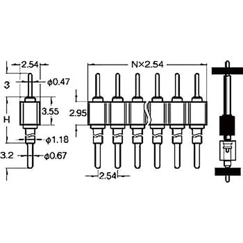 ピンヘッダー(ピン) PRS-411533-00 廣杉計器