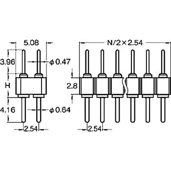 ピンヘッダー(ピン) PRS-420404-00 廣杉計器