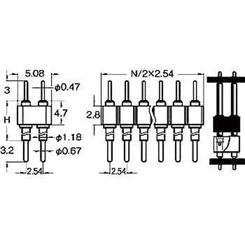 ピンヘッダー(ピン) PRS-420623-00 廣杉計器