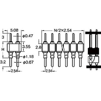 ピンヘッダー(ピン) PRS-420843-00 廣杉計器