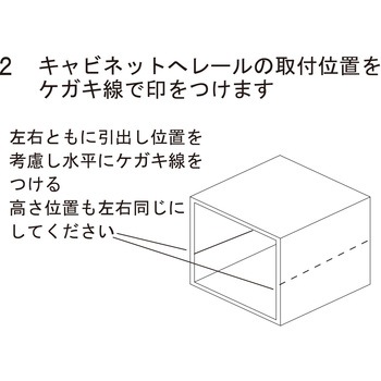 ダンパー付きスライドレール WAKI(和気産業)