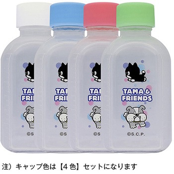 タマ投薬瓶(タマプリント付き投薬瓶) 刻印目盛り 4色キャップセット 金鵄製作所