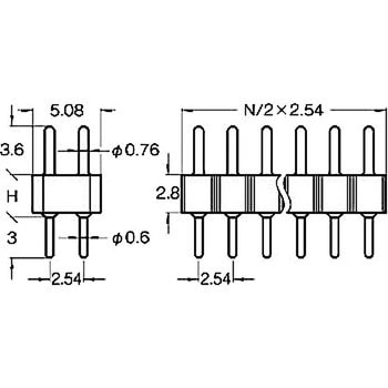 ピンヘッダー(ピン) PRS-420314-00 廣杉計器