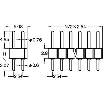 ピンヘッダー(ピン) PRS-420325-00 廣杉計器