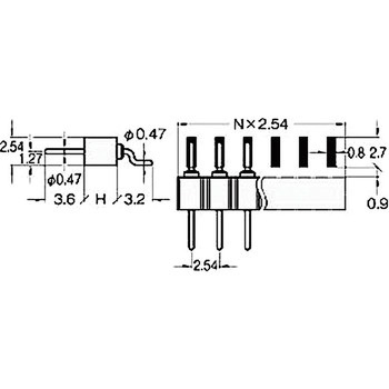 ピンヘッダー(ピン) PRL-410294-00(1列) 廣杉計器