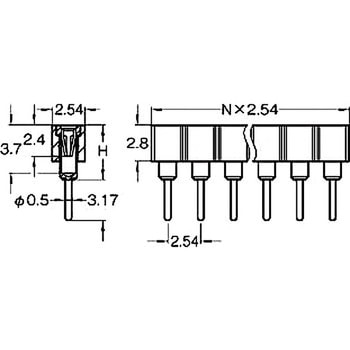 ピンヘッダー(ソケット) FRS-41042-00 廣杉計器