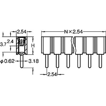 ピンヘッダー(ソケット) FRS-410426-00 廣杉計器