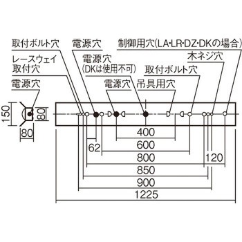 一体型LEDベースライト リニューアル用 反射笠付型 天井直付型 40形 一般タイプ 10000lm 幅150 非調光 - Panasonic(パナソニック)