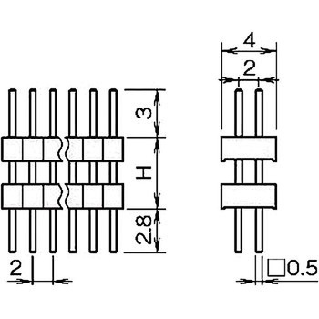 ピンヘッダー(ピン) PSS-221203-00(H=12) 廣杉計器