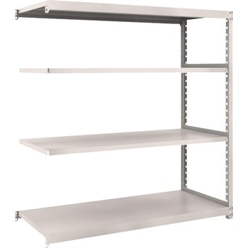 軽中量ボルトレス棚”M2型”(200kgタイプ、高さ1500mm、4段タイプ) 連結型(高さ1500mm 棚段数4段タイプ) - TRUSCO