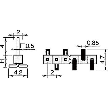 ピンヘッダー(ピン) PSM-210274-00(H=2.7) 廣杉計器
