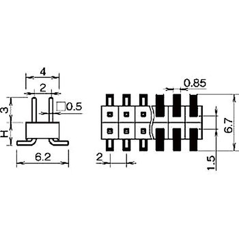 ピンヘッダー(ピン) PSM-220223-00(H=2.2) - 廣杉計器