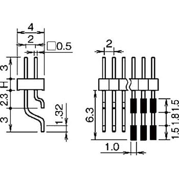 ピンヘッダー(ピン) PSL-220203-00(H=2) - 廣杉計器