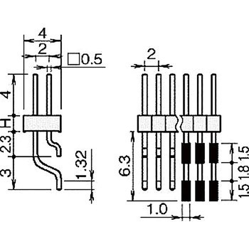 ピンヘッダー(ピン) PSL-220204-00(H=2) - 廣杉計器