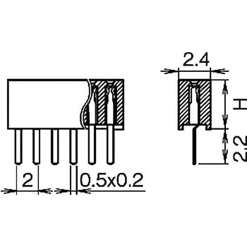 ピンヘッダー(ソケット) FSS-21043-00(1列) 廣杉計器