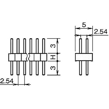 ピンヘッダー(ピン) PSS-420253-00(H=2.5) - 廣杉計器