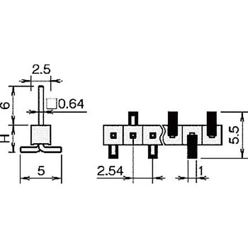 ピンヘッダー(ピン) PSM-410236-00(H=2.3) 廣杉計器