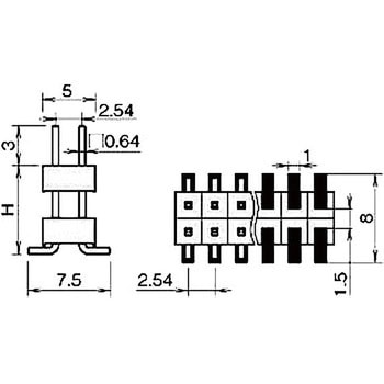 ピンヘッダー(ピン) PSM-420533-00(H=5.3) 廣杉計器