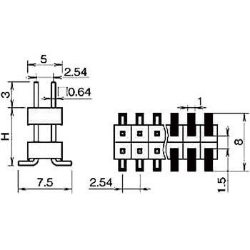 ピンヘッダー(ピン) PSM-421083-00(H=10.8) 廣杉計器