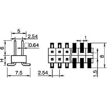 ピンヘッダー(ピン) PSM-420236-00(H=2.3) 廣杉計器
