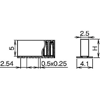 ピンヘッダー(ソケット) FSM-41052-00(1列) 廣杉計器