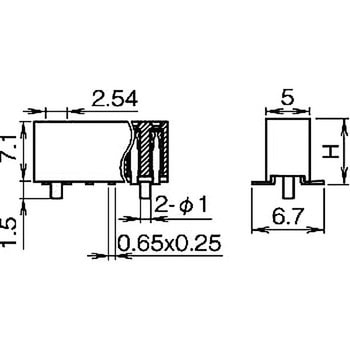 ピンヘッダー(ソケット) FSM-42074-00Bボトムポスト付(2列) 廣杉計器