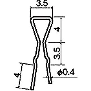 基板用マウントパーツ(チェック端子) HYT-4007(基板穴Φ1.0) 廣杉計器