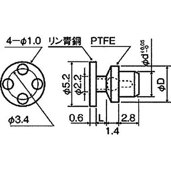 基板用マウントパーツ(中継端子) MR-000(圧入式) 廣杉計器