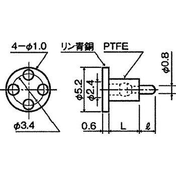 基板用マウントパーツ(中継端子) MR-0800(ハンダ式) 廣杉計器
