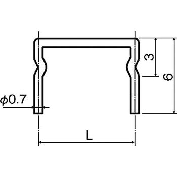 基板用マウントパーツ(ジャンパー) HJA-6000(H=6 ピッチ2.54mm用) 廣杉計器