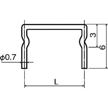 基板用マウントパーツ(ジャンパー) HJB-6000(H=6 ピッチ2.00mm用) 廣杉計器