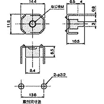 基板用マウントパーツ(電源端子) HP-00100O(t=0.8) 廣杉計器
