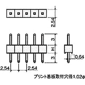 基板用マウントパーツ(段重ね端子) MTS-2502-00( ピッチ2.54mm)1列 廣杉計器