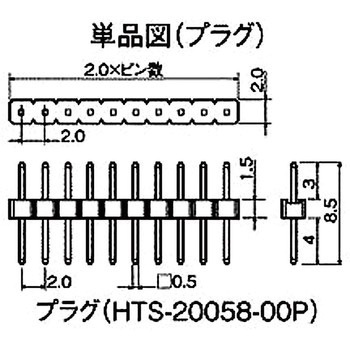 基板用マウントパーツ(段重ね端子) HTS-20058-00P，HTS-2015-00P 廣杉計器