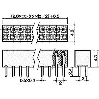 基板用マウントパーツ(段重ね端子) HTW-20043-00S 廣杉計器