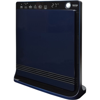 パネル型人感センサー付き消臭セラミックファンヒーター温度表示付き 1200W， 650W ネイビー TEKNOS