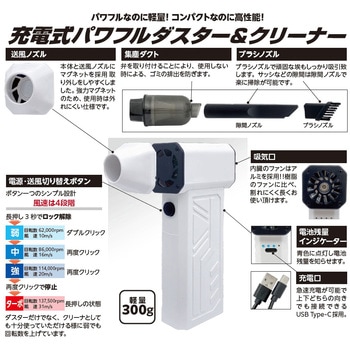 充電式ブロワー パワフルダスター・バキュームクリーナー PROMOTE