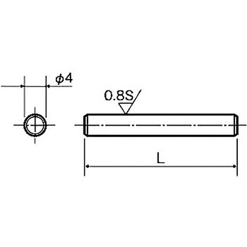メカニカルパーツ(SUS303 精密シャフト) SRU-400(Φ4 h5) 廣杉計器