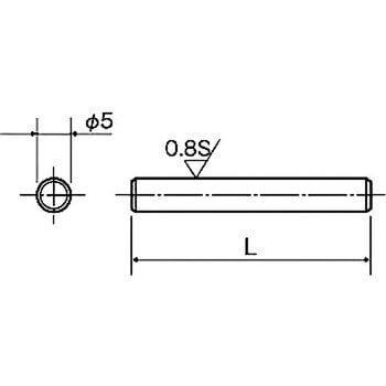 メカニカルパーツ(SUS304 精密シャフト) SRU-500(Φ5 h5) 廣杉計器