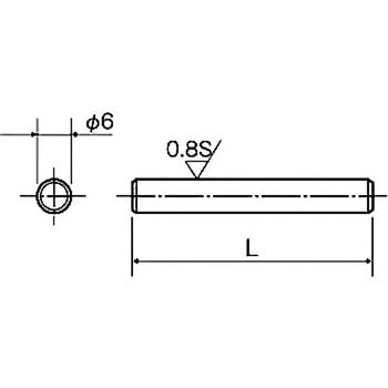 メカニカルパーツ(SUS303 精密シャフト) SRU-600(Φ6 h5) 廣杉計器