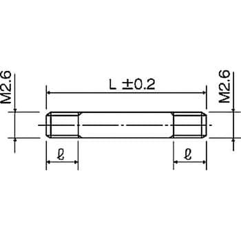 メカニカルパーツ(ステンレス両端右ネジ) ERU-2600(M=2.6 ピッチ0.45