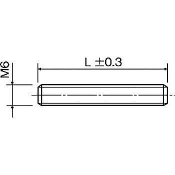 メカニカルパーツ(黄銅 全ネジ) ERB-600A(M=6 ピッチ1.0) 廣杉計器
