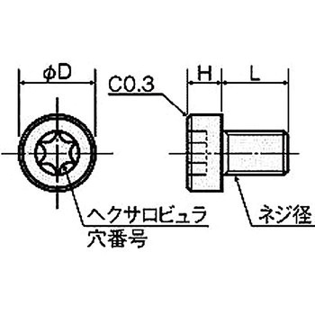 樹脂ネジ(レニーヘクサロビュラ穴付低頭ボルト) RYHL-0000 ヘクサロビュラ穴付低頭ボルト 廣杉計器