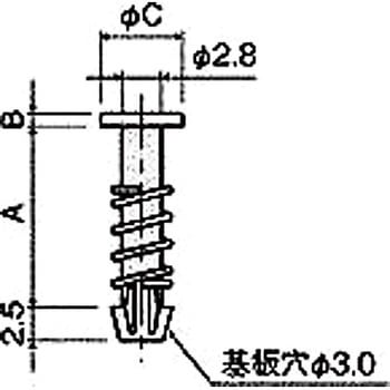 樹脂ネジ(ファンスナップリベット) NSR-300 廣杉計器